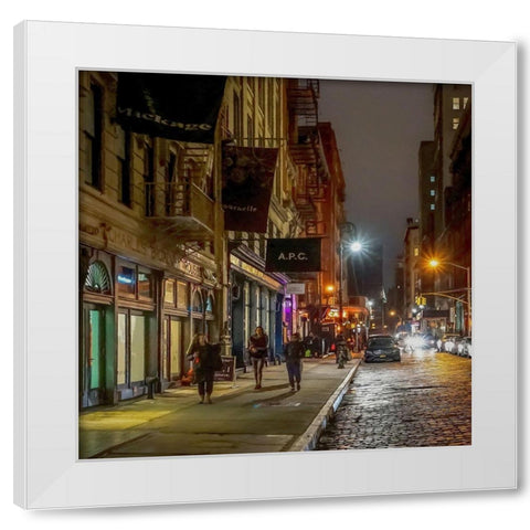 Night Walkers White Modern Wood Framed Art Print by Bolokofsky, Ronald