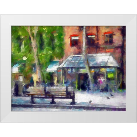 Our Town White Modern Wood Framed Art Print by Bolokofsky, Ronald
