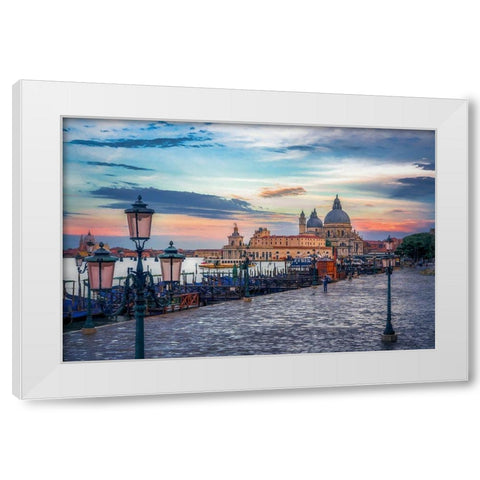 Venetian Dawn White Modern Wood Framed Art Print by Bolokofsky, Ronald