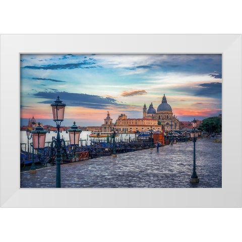 Venetian Dawn White Modern Wood Framed Art Print by Bolokofsky, Ronald