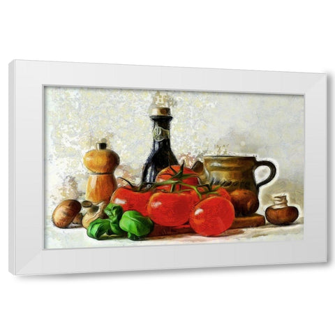 Vegitable Still Life White Modern Wood Framed Art Print by Bolokofsky, Ronald