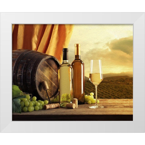 White Wines of Tuscany White Modern Wood Framed Art Print by Bolokofsky, Ronald