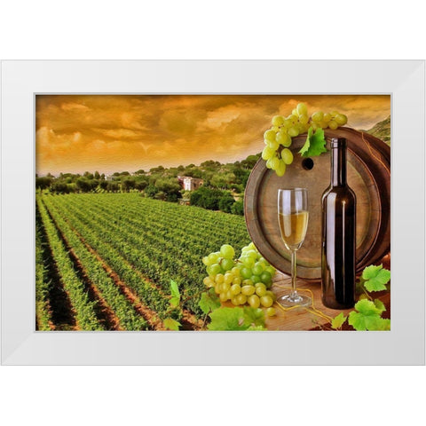 Tuscan Wine White Modern Wood Framed Art Print by Bolokofsky, Ronald