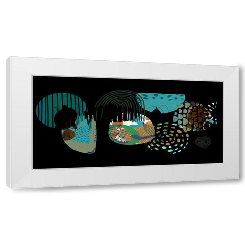 Abstract Boho Composition 145 White Modern Wood Framed Art Print by Bolokofsky, Ronald