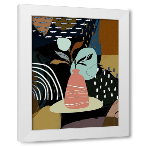 Abstract Boho Composition 656 White Modern Wood Framed Art Print by Bolokofsky, Ronald