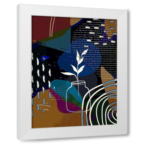 Abstract Boho Composition 657 White Modern Wood Framed Art Print by Bolokofsky, Ronald