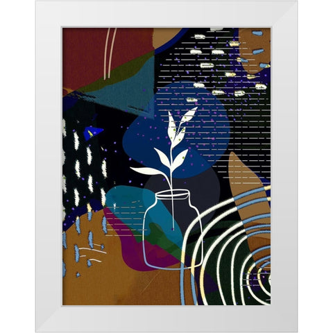 Abstract Boho Composition 657 White Modern Wood Framed Art Print by Bolokofsky, Ronald