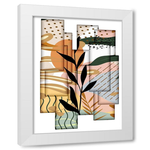 Abstract Collage 334 White Modern Wood Framed Art Print by Bolokofsky, Ronald