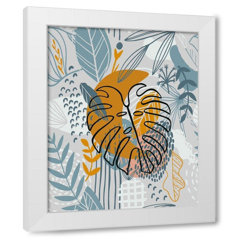 Autumn Leaves 72 White Modern Wood Framed Art Print by Bolokofsky, Ronald