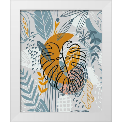 Autumn Leaves 72 White Modern Wood Framed Art Print by Bolokofsky, Ronald