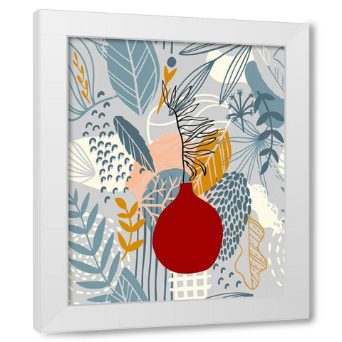Autumn Leaves 73 White Modern Wood Framed Art Print by Bolokofsky, Ronald