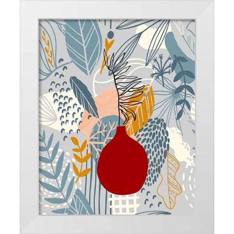 Autumn Leaves 73 White Modern Wood Framed Art Print by Bolokofsky, Ronald