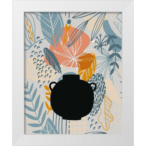 Autumn Leaves 74 White Modern Wood Framed Art Print by Bolokofsky, Ronald