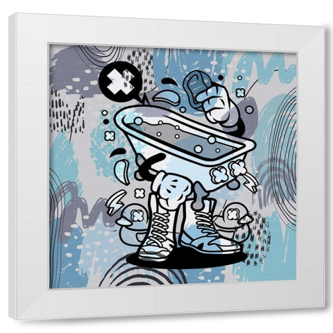 Bath Time 106 White Modern Wood Framed Art Print by Bolokofsky, Ronald
