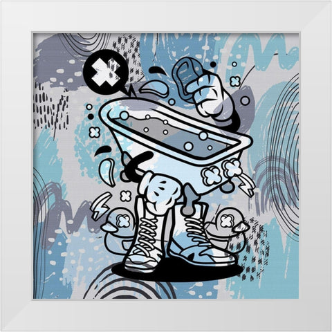 Bath Time 106 White Modern Wood Framed Art Print by Bolokofsky, Ronald
