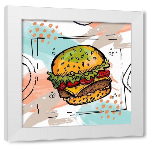 Burger Time I White Modern Wood Framed Art Print by Bolokofsky, Ronald