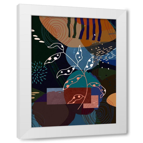 Floral Abstract 403 White Modern Wood Framed Art Print by Bolokofsky, Ronald