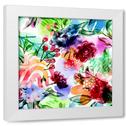 Magical Garden 681 White Modern Wood Framed Art Print by Bolokofsky, Ronald