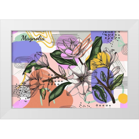 Magnolia 733 White Modern Wood Framed Art Print by Bolokofsky, Ronald