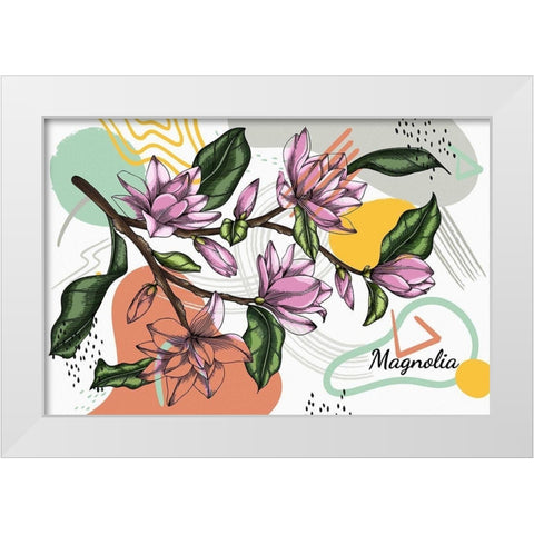 Magnolia 742 White Modern Wood Framed Art Print by Bolokofsky, Ronald