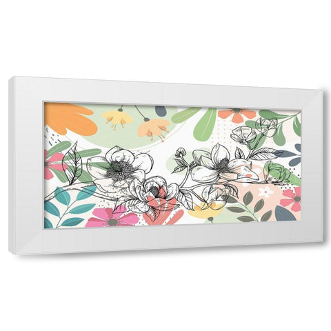 Magnolia Branch 170 White Modern Wood Framed Art Print by Bolokofsky, Ronald