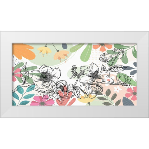 Magnolia Branch 170 White Modern Wood Framed Art Print by Bolokofsky, Ronald