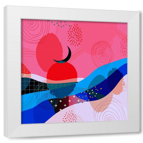 Mid Century Abstract 582 White Modern Wood Framed Art Print by Bolokofsky, Ronald