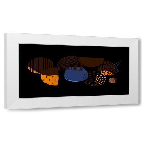 Mid Century Shapes 737 White Modern Wood Framed Art Print by Bolokofsky, Ronald