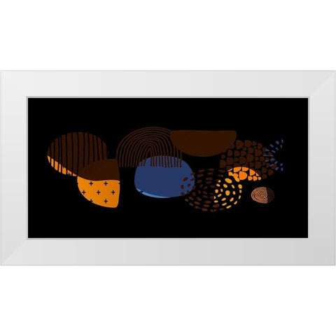 Mid Century Shapes 737 White Modern Wood Framed Art Print by Bolokofsky, Ronald