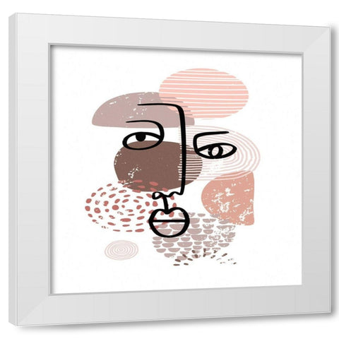 Mid Century Smile 92 White Modern Wood Framed Art Print by Bolokofsky, Ronald