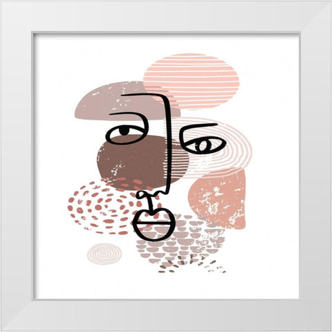 Mid Century Smile 92 White Modern Wood Framed Art Print by Bolokofsky, Ronald