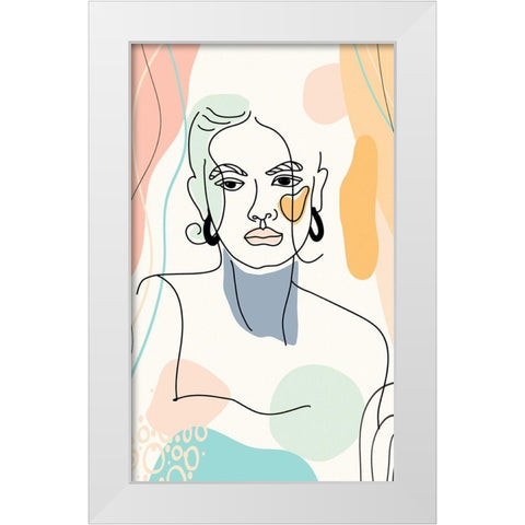 Mid Century Woman 121 White Modern Wood Framed Art Print by Bolokofsky, Ronald