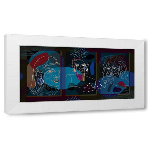 Mid Century Women 129 White Modern Wood Framed Art Print by Bolokofsky, Ronald