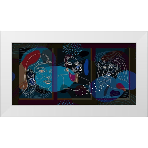 Mid Century Women 129 White Modern Wood Framed Art Print by Bolokofsky, Ronald