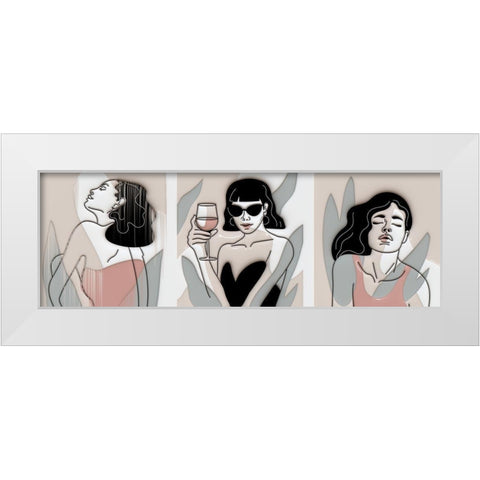 Modern Women 423 White Modern Wood Framed Art Print by Bolokofsky, Ronald