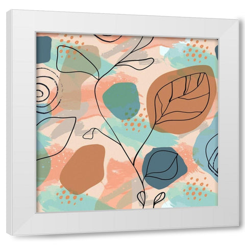 Organic Shapes 244 White Modern Wood Framed Art Print by Bolokofsky, Ronald