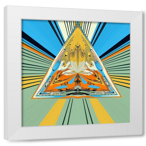 Triangulation White Modern Wood Framed Art Print by Bolokofsky, Ronald