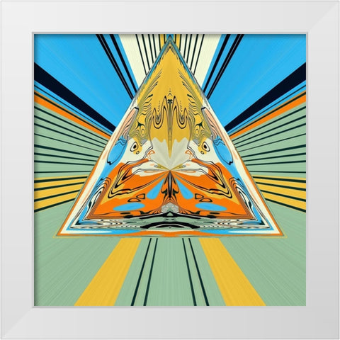 Triangulation White Modern Wood Framed Art Print by Bolokofsky, Ronald