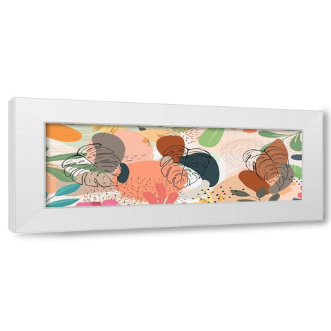 Tropical Leaves 19 White Modern Wood Framed Art Print by Bolokofsky, Ronald