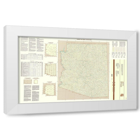 Arizona Arizona Sheet - USGS 1997 White Modern Wood Framed Art Print by USGS