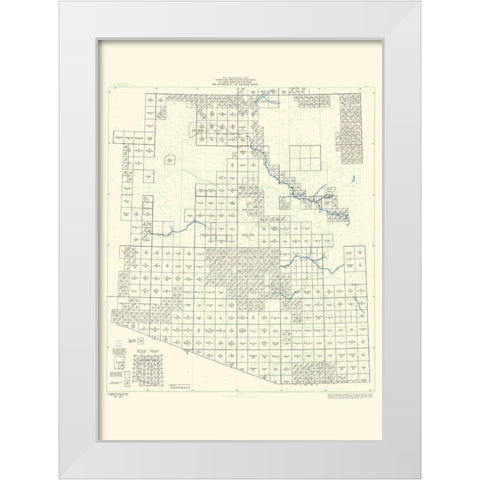 Arizona Arizona Sheet - USGS 1967 White Modern Wood Framed Art Print by USGS