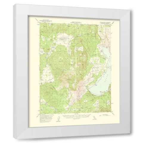 Antelope Mountain California Quad - USGS 1963 White Modern Wood Framed Art Print by USGS