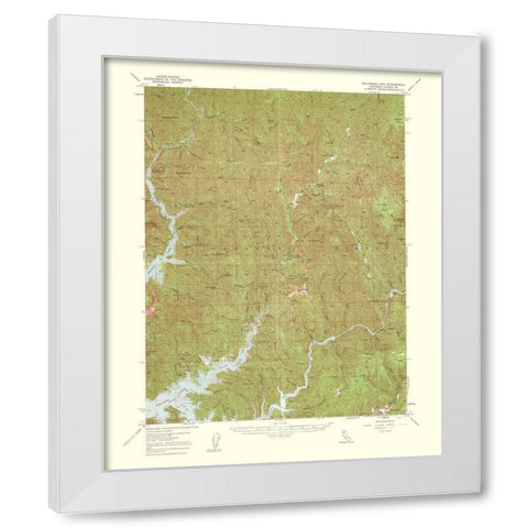 Bollibokka Mountain California Quad - USGS 1959 White Modern Wood Framed Art Print by USGS
