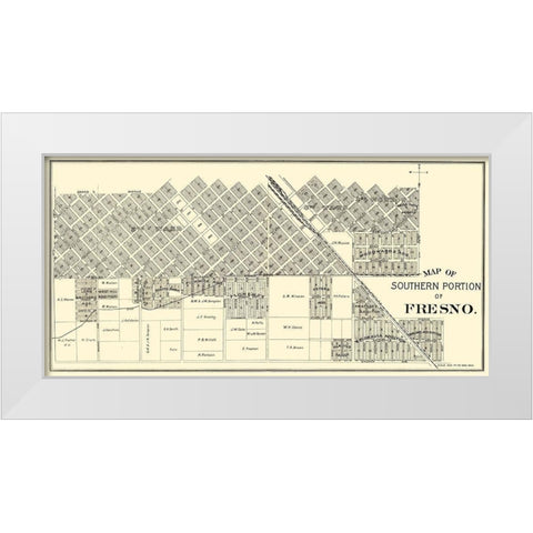 Fresno, Southern California Landowner - Thomas White Modern Wood Framed Art Print by Thomas