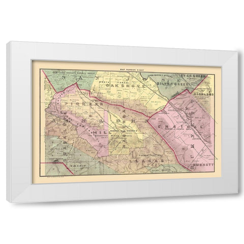 Santa Clara West Central California Landowner White Modern Wood Framed Art Print by Thomas
