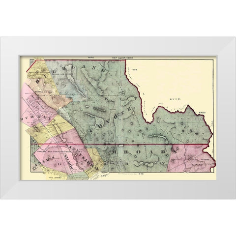 Santa Clara South Central California - Thomas White Modern Wood Framed Art Print by Thomas