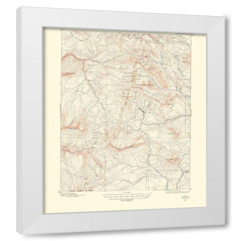 Anthracite Colorado Sheet - USGS 1956 White Modern Wood Framed Art Print by USGS