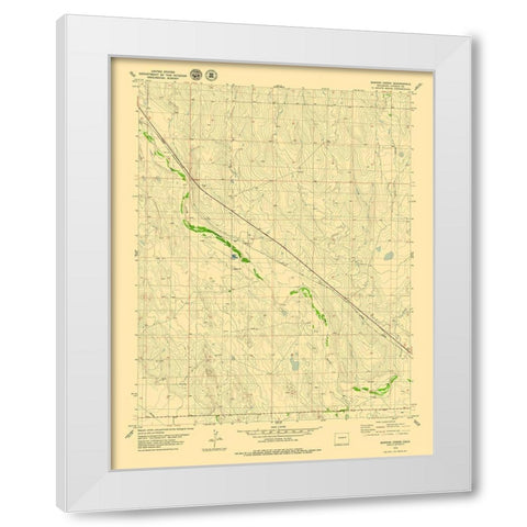 Barron Creek Colorado Quad - USGS 1979- 23 x 29.66 White Modern Wood Framed Art Print by USGS