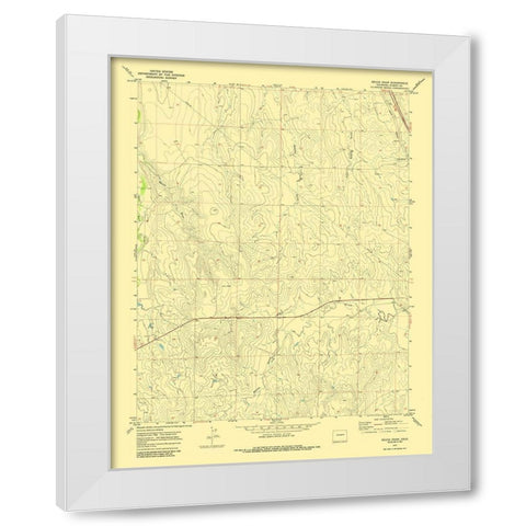 Beuck Draw Colorado Quad- USGS 1970 White Modern Wood Framed Art Print by USGS