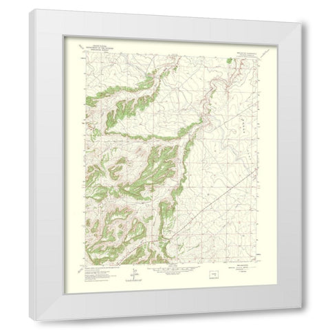 Beulah Colorado Quad - USGS 1965 White Modern Wood Framed Art Print by USGS